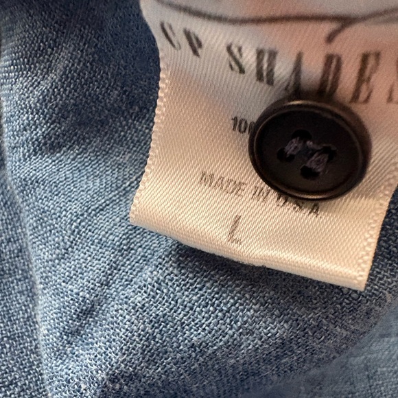 NWT CP Shades Sloane In Bleached Indigo Linen - Picture 6 of 16